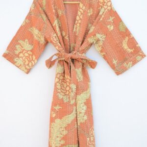 oranž kantha tikandiga kimono